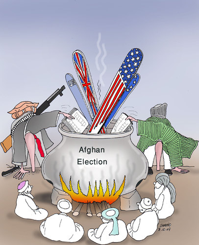 Cartoon: Afghan Election (medium) by Shahid Atiq tagged 068