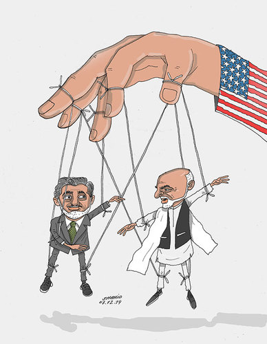 Cartoon: afghan Marionette (medium) by Shahid Atiq tagged 0190