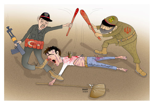 Cartoon: Afghan Refugee !!! (medium) by Shahid Atiq tagged afganistan