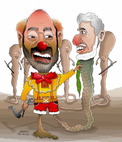 Cartoon: Afghan warlord 3 (medium) by Shahid Atiq tagged afghanischen