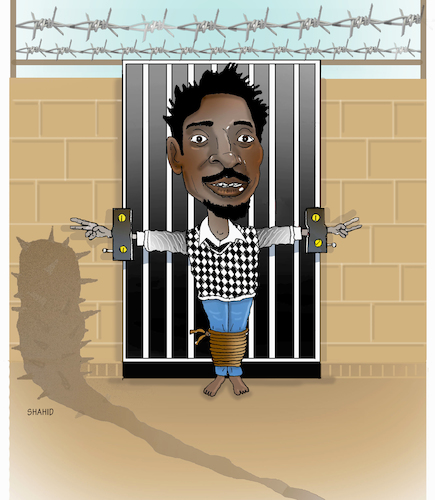 Cartoon: Freedom for Ramon Esono !!! (medium) by Shahid Atiq tagged freedom