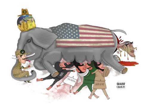 Cartoon: Global terrorism ! (medium) by Shahid Atiq tagged world