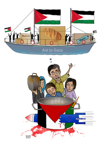 Cartoon: Hopes of Gaza ! (medium) by Shahid Atiq tagged palestine