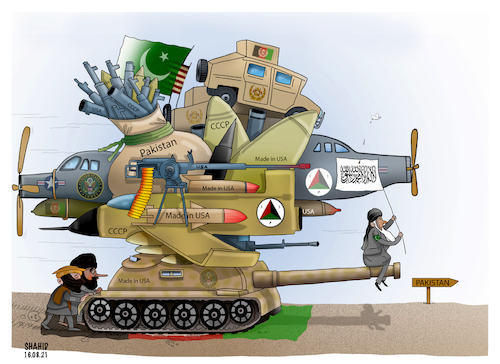 Cartoon: ISI looting! (medium) by Shahid Atiq tagged afghanistan