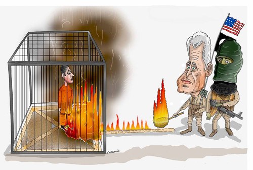 Cartoon: Jordan Pilot (medium) by Shahid Atiq tagged 0201
