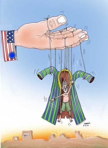 Cartoon: marionette (medium) by Shahid Atiq tagged 0104