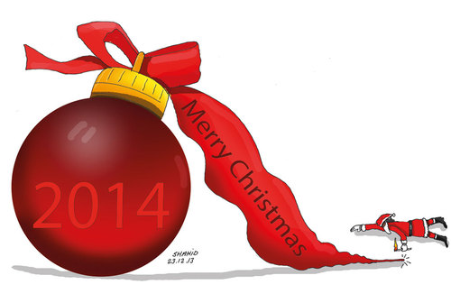 Cartoon: Merry Christmas (medium) by Shahid Atiq tagged 0181