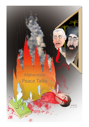 Cartoon: Peace Talks ! (medium) by Shahid Atiq tagged afganistan