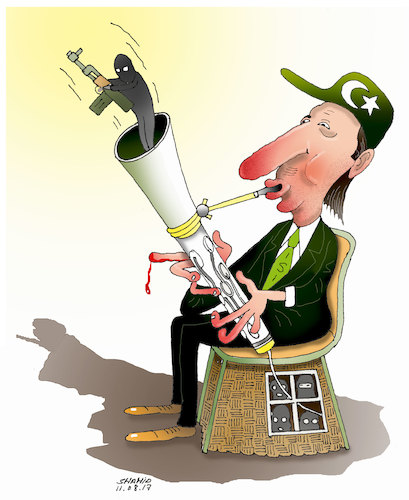 Cartoon: State of terror! (medium) by Shahid Atiq tagged afghanistan,balkh,helmand,kabul,london,nangarhar,attack