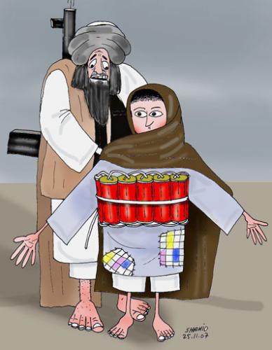 Cartoon: taliban (medium) by Shahid Atiq tagged 010,
