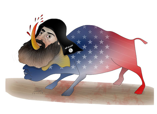 Cartoon: The end of Baghdadi ! (medium) by Shahid Atiq tagged afganistan