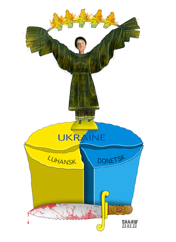 Cartoon: Ukraine Crisis! (medium) by Shahid Atiq tagged ukraine