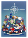 Cartoon: 70th Anniversary  of NATO! (small) by Shahid Atiq tagged afganistan