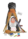 Cartoon: AFG is a prison for women! (small) by Shahid Atiq tagged afghanistan