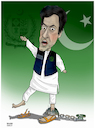 Cartoon: Imran Khan in the hand of ISI (small) by Shahid Atiq tagged pakistan