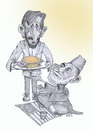 Cartoon: Iran and Karzei ... (small) by Shahid Atiq tagged 0144
