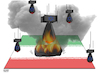 Cartoon: Iran under attack! (small) by Shahid Atiq tagged iran