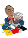 Cartoon: Merz interaction ! (small) by Shahid Atiq tagged afghanistan