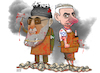 Cartoon: Two historical butchers! (small) by Shahid Atiq tagged afghanistan