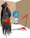 Cartoon: World in danger (small) by Shahid Atiq tagged afghanistan,kabul,terrorism,taliban