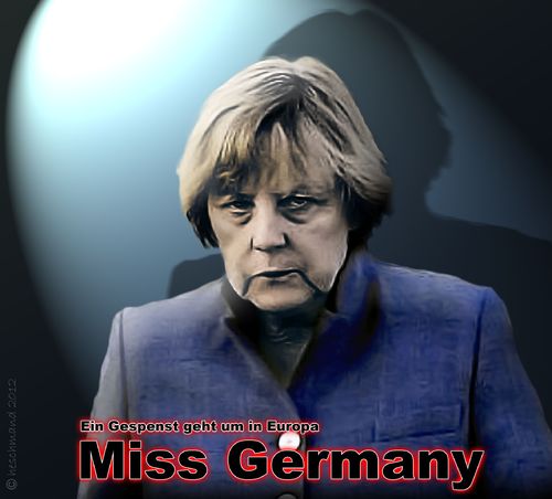 Cartoon: Götterdämmerung (medium) by heschmand tagged merkel,cdu,zukunft