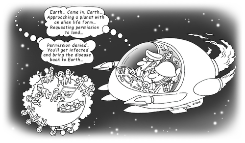 Cartoon: dangerous infection (medium) by gonopolsky tagged friendship,reciprocity