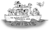 Cartoon: the Ark (small) by gonopolsky tagged crisis,humanity,unity