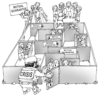Cartoon: the maze (small) by gonopolsky tagged crisis,mutual,aid