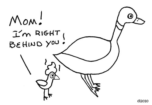 Cartoon: Gross But Cute (medium) by Deborah Leigh tagged grossbutcute,poop,geese,bird,cute,gross,deborahleigh