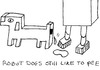 Cartoon: Gross But Cute (small) by Deborah Leigh tagged cutebutgross,bw,dog,robot,doodle