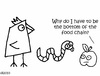 Cartoon: Gross But Cute (small) by Deborah Leigh tagged grossbutcute cute chicken worm apple doodle deborahleigh
