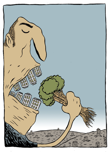 Cartoon: Fome (medium) by alves tagged nature