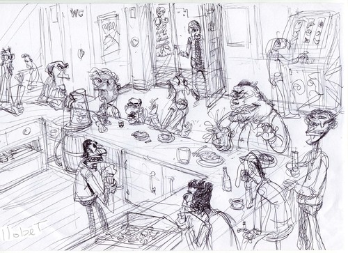 Cartoon: Bar on the corner (medium) by llobet tagged bars,clubs