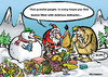 Cartoon: grateful people... (small) by llobet tagged merry,christmas,sta,claus,snowman,yeti