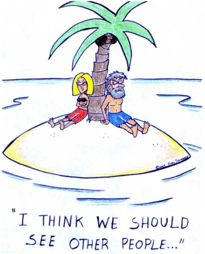 Cartoon: island (medium) by sardonic salad tagged island,cartoon,relationship,sardonic,salad