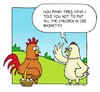 Cartoon: all eggs in one basket (small) by sardonic salad tagged eggs,chicken,cartoon,comic,humor,children,couples