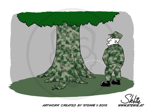 Cartoon: Camouflage (medium) by stewie tagged camouflage