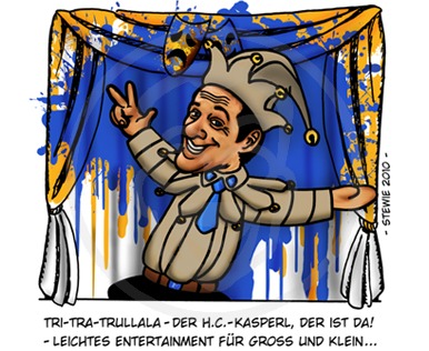 Cartoon: H.C. Strache (medium) by stewie tagged entertainment,theater,kasperl,politik,politics,strache