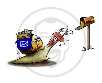 Cartoon: Snail Mail (medium) by stewie tagged mail,snail