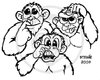 Cartoon: 3 monkeys (small) by stewie tagged monkeys