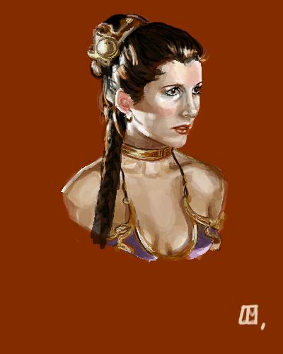 Cartoon: Leia (medium) by Laurie Mouret tagged leia,star,wars,carrie,fisher,