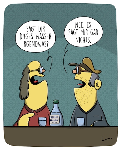 Cartoon: Stilles Wasser (medium) by SCHÖN BLÖD tagged stilles,wasser,sprechen,still,gespräch,mineralwasser,stilles,wasser,sprechen,still,gespräch,mineralwasser