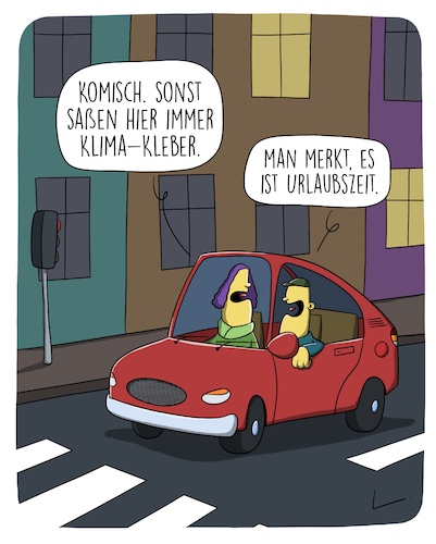 Cartoon: Urlaubszeit (medium) by SCHÖN BLÖD tagged thomas,luft,cartoon,klimakleber,klima,kleben,klimaaktivisten,urlaub,auto,verkehr,ehepaar,straße,umweltschutz,umweltschützer,naturschutz,thomas,luft,cartoon,klimakleber,klima,kleben,klimaaktivisten,urlaub,auto,verkehr,ehepaar,straße,umweltschutz,umweltschützer,naturschutz