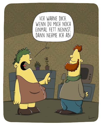 Cartoon: Warnung (medium) by SCHÖN BLÖD tagged thomas,luft,cartoon,fett,dick,adipositas,fettleibig,abnehmen,ehepaar,warnung,essen,gewicht,thomas,luft,cartoon,fett,dick,adipositas,fettleibig,abnehmen,ehepaar,warnung,essen,gewicht