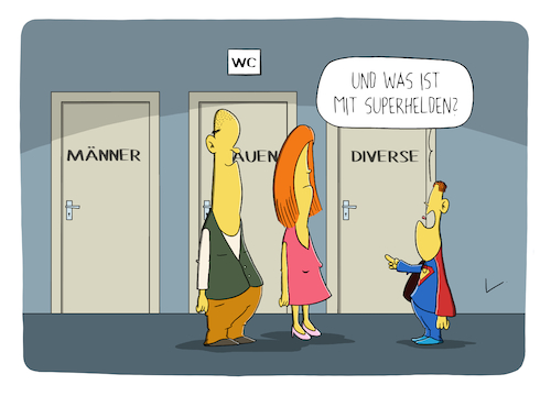 Cartoon: WC (medium) by SCHÖN BLÖD tagged thomas,luft,cartoon,lustig,wc,klo,toilette,kind,männer,frauen,diverse,gleichberechtigung,superheld,superhelden,mutter,vater,thomas,luft,cartoon,lustig,wc,klo,toilette,kind,männer,frauen,diverse,gleichberechtigung,superheld,superhelden,mutter,vater