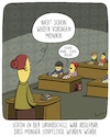 Cartoon: Souffleuse (small) by SCHÖN BLÖD tagged schule,schülerin,lehrerin,souffleuse,vorsagen,beruf,zukunft