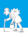 Cartoon: covit and olds... (small) by ercan baysal tagged covit19,stick,65,corona,coronavirus,patient,old,virus