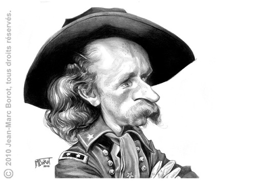 Cartoon: George Armstong Custer (medium) by jmborot tagged custer,caricature,western,jmborot