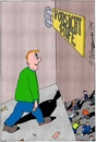 Cartoon: Vorsicht Stufe (small) by chaosartwork tagged vorsicht stufe schild bahnhof abgrund warnung halle absturz falle achtung