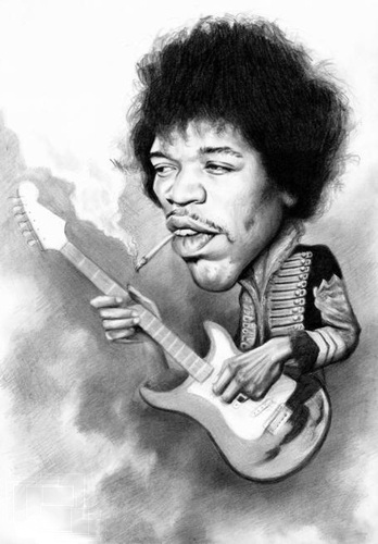 Cartoon: Jimi Hendrix (medium) by bpatric tagged hendrix,jimi